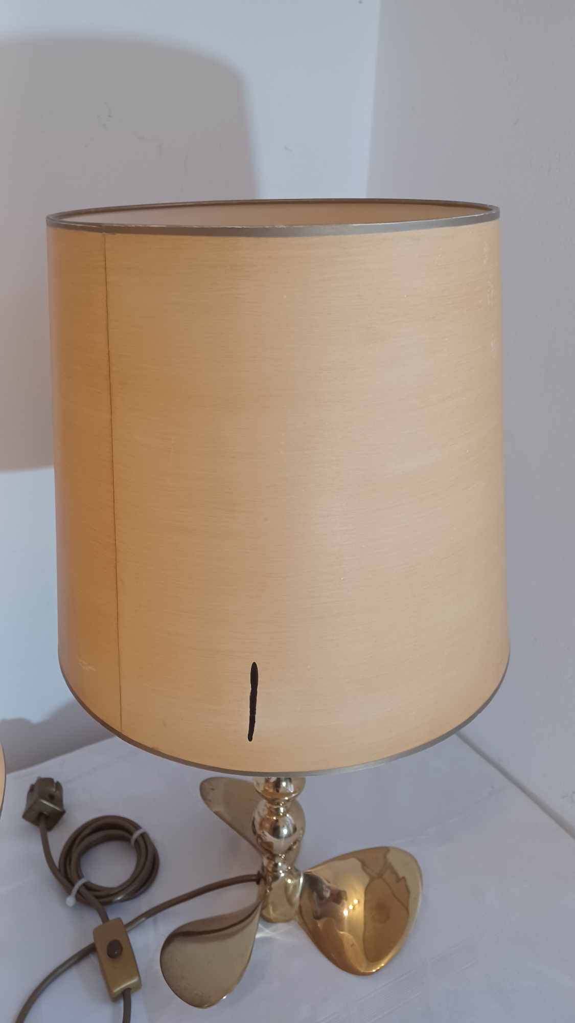 Lot de 2 lampes Hollywood Regency, années 1960/70, en laiton