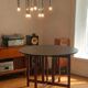 Extendable drop-leaf table for 2 to 5 people - vintage lacquered wood in black