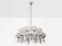 Pair of Veronese chandeliers 165 cms steel glass Murano circa 1970