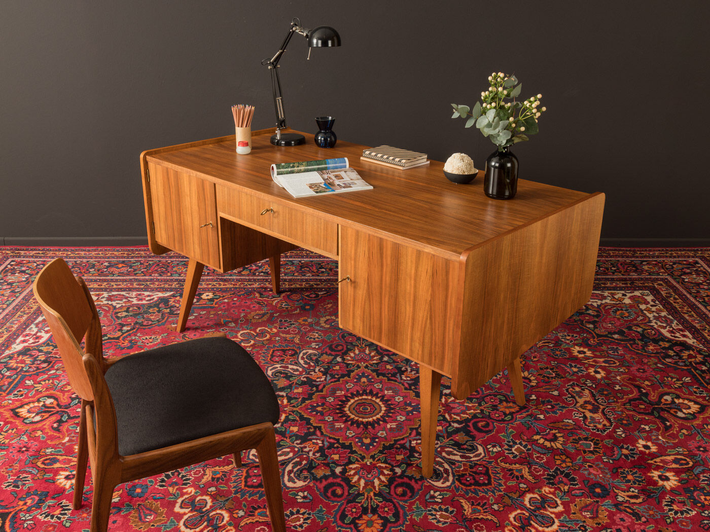 Walnut desk from the 1950s