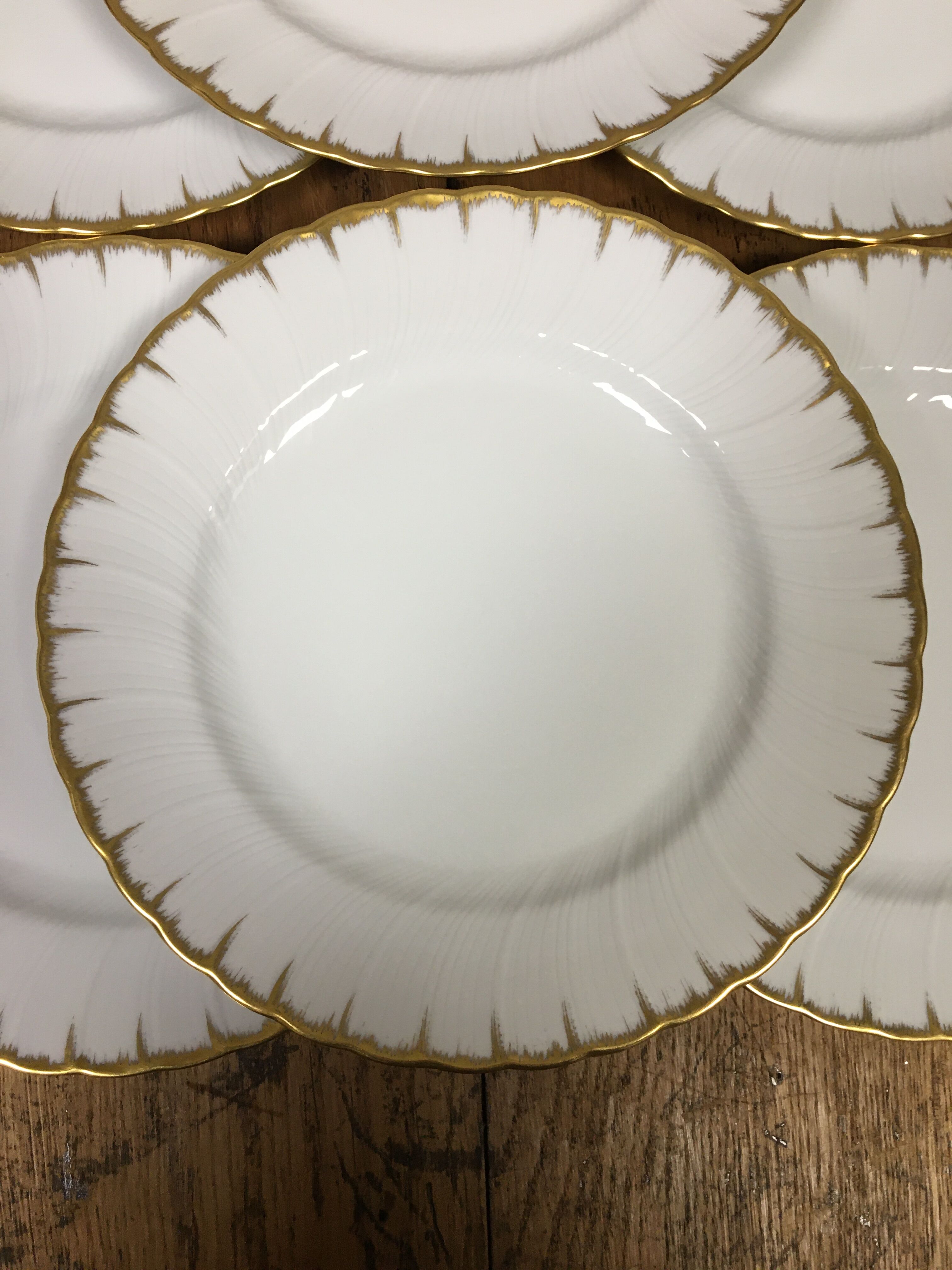 6 flat plates Bernardaud Limoges model Neuilly