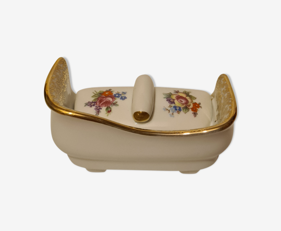 Boîte porcelaine de limoges s a décor floral