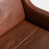 1970’s Danish Modern cognac leather sofa