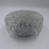 Ceiling light in molded glass with relief