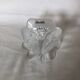 Crystal candlestick LALIQUE, three anemone flowers