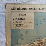 Hatier Kaeppelin school map poster n°10 Brittany Vendée