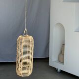 Small lantern-shaped rattan suspension H35 D15