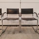 Set of 4 black armchairs