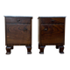 Art Deco bedside tables – Rosewood, Carrara marble & Brass – Year