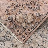 Tapis Rose 266x173 cm Tapis Vintage Rose Pastel, Tapis en Laine Fait Main.
