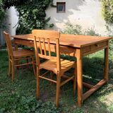 Ancienne table de ferme en chêne massif