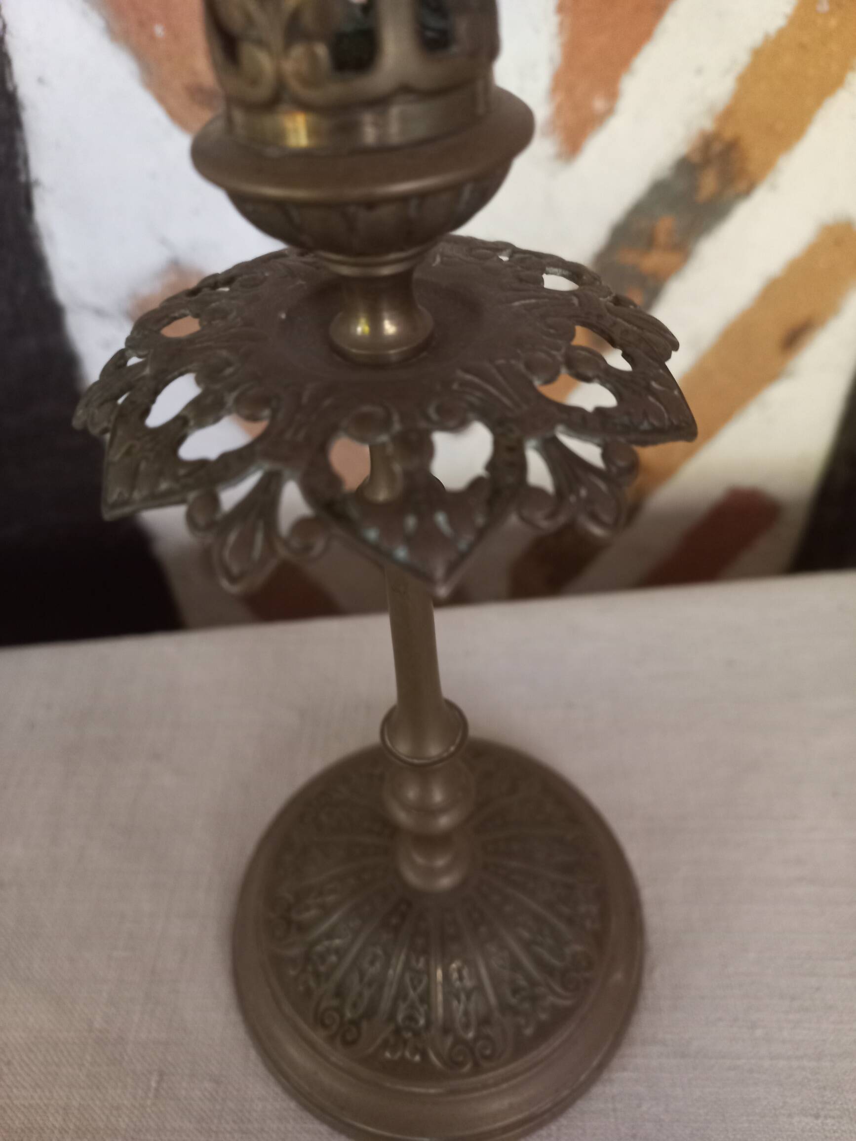 Antique brass candlestick