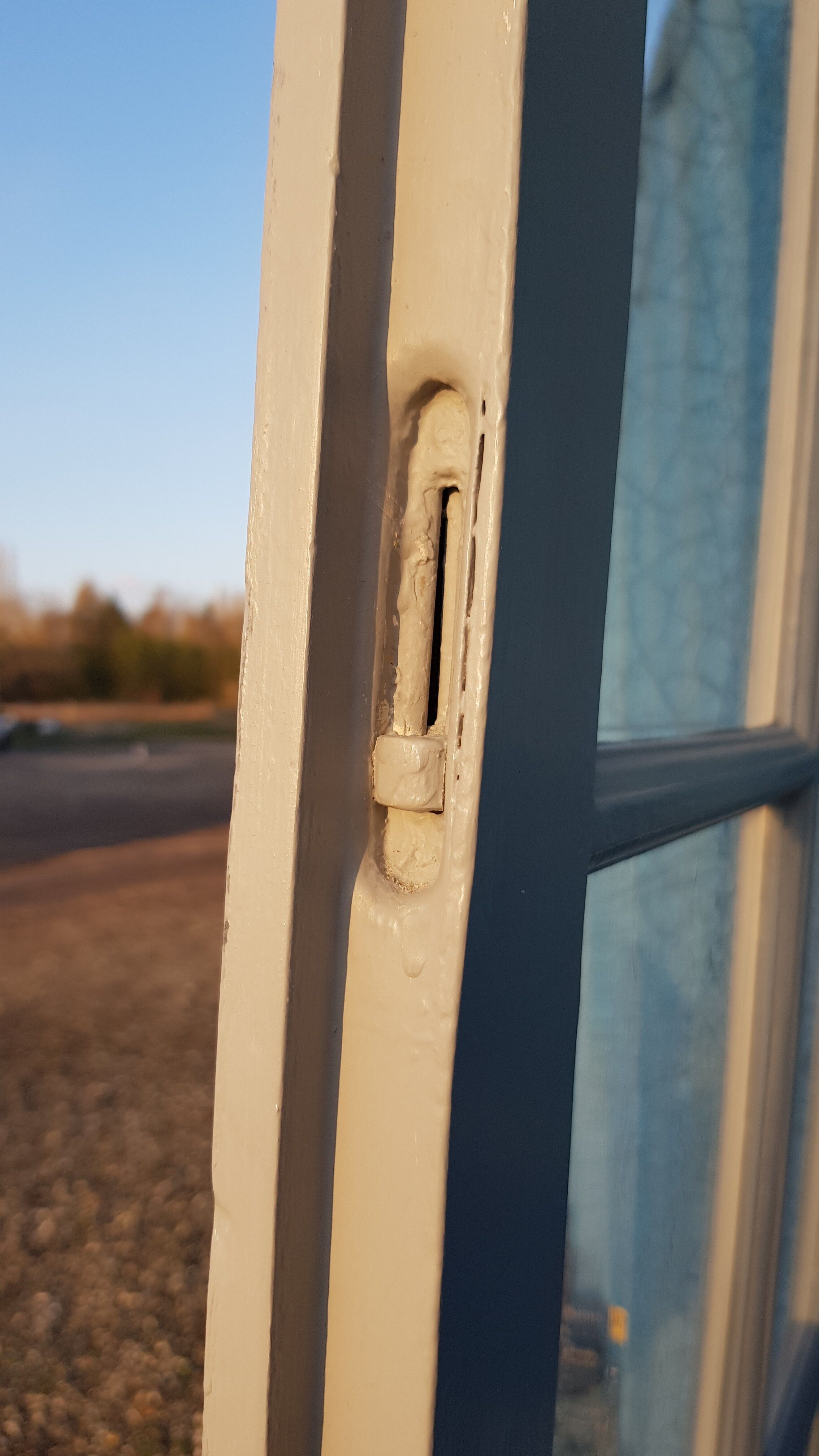 Lot of a double oak glass door