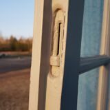 Lot of a double oak glass door