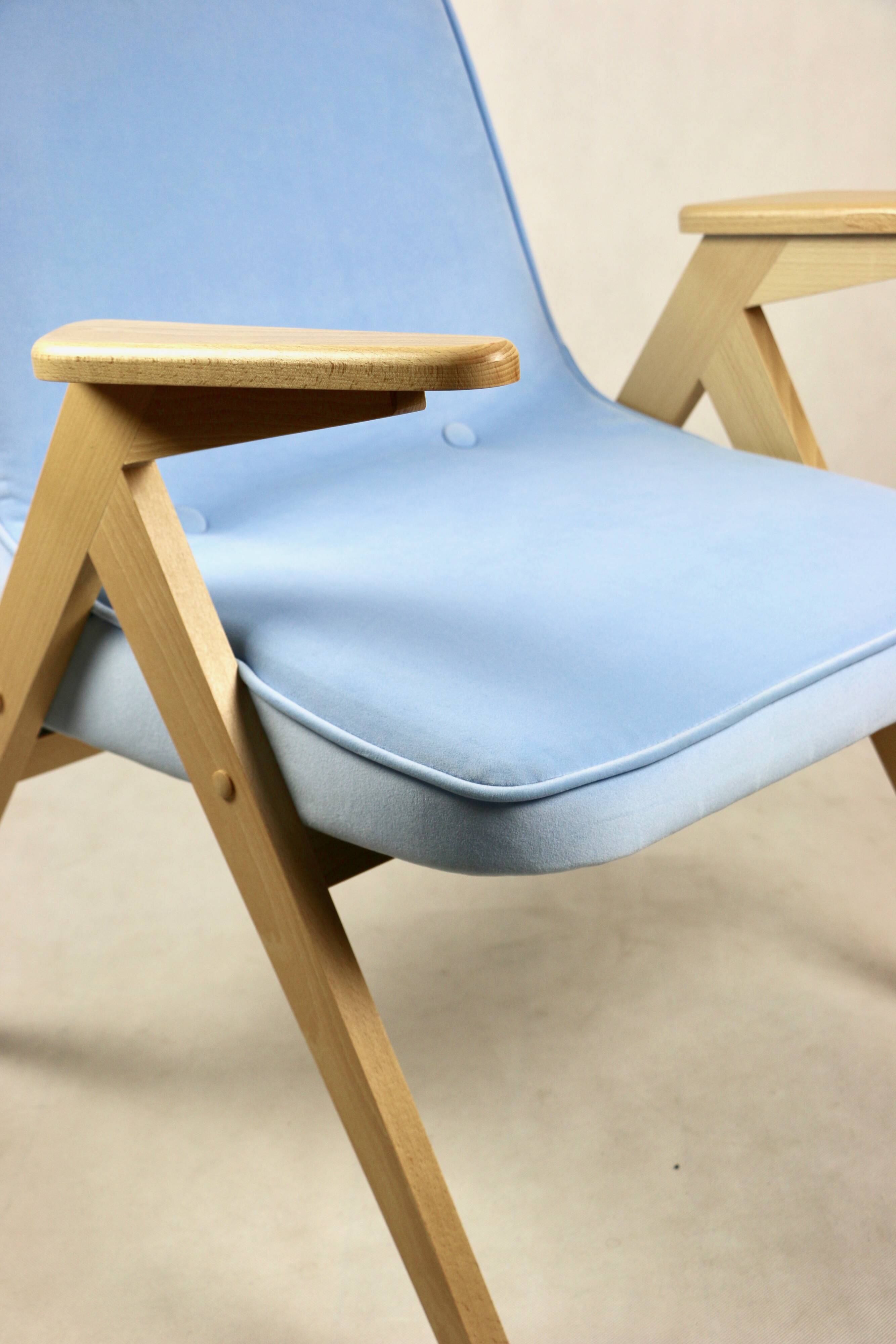 Light blue bunny armchair by józef chierowski