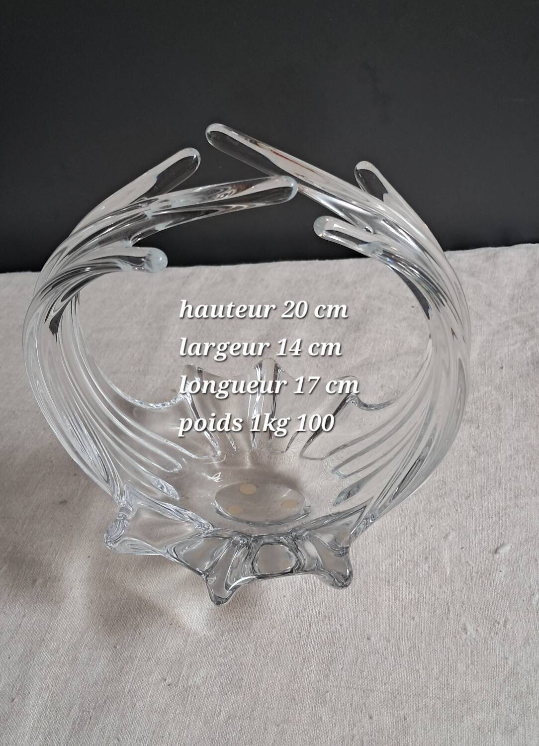 Art Deco crystal basket