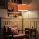 Lampadaire scandinave palissandre pied tulipe vintage