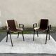 Set de 6 fauteuils bridges Albert Jacob / Grofillex 1970