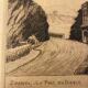 Old engraving, Biarritz, the Devil's Bridge 20th century