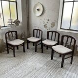 4 Scandinavian mahogany chairs