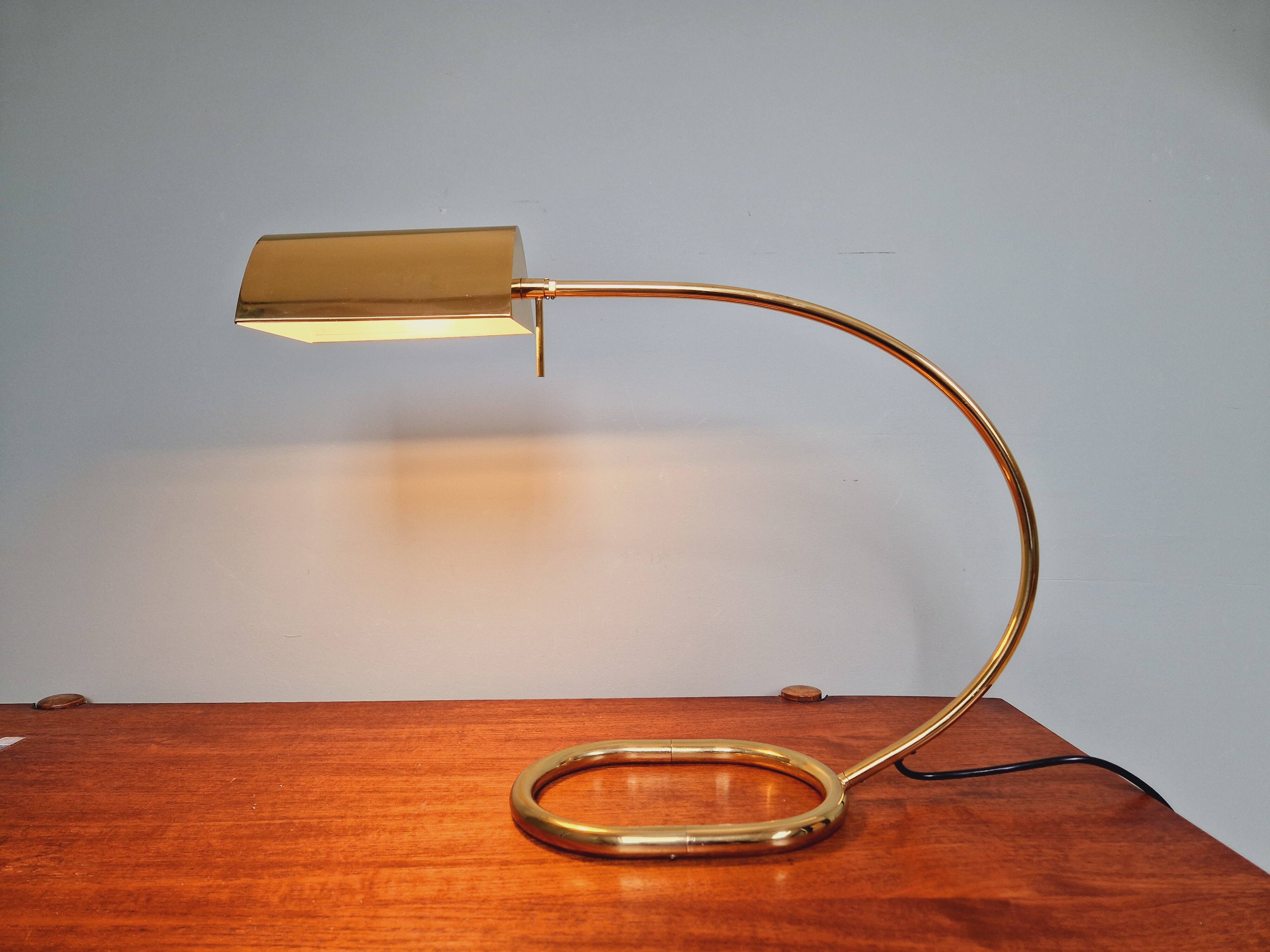 Grande lampe de bureau en laiton, Cosack Leuchten, années 70