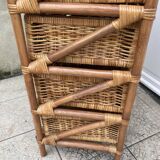 Vintage rattan chiffonier