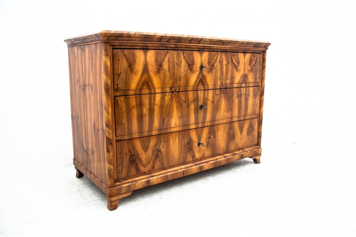 Antique chest of drawers, northern europe, around 1850, after renovation