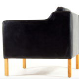 Danish vintage retro armchair in 1960s Stouby leather