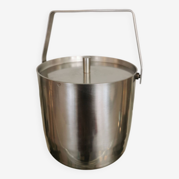 Large vintage stainless steel ice bucket from the 70s