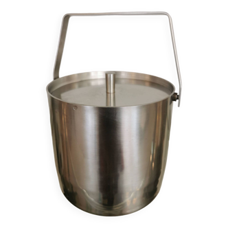 Large vintage stainless steel ice bucket from the 70s