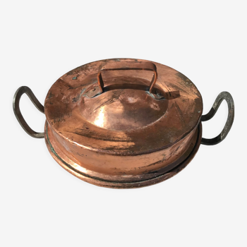 Copper frying pan flat