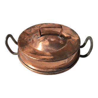 Copper frying pan flat