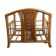 Wicker rattan magazine rack with vintage caning