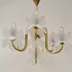 Mid-century Glass Chandelier,1970's.