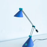 Lampe bleu vintage années 80 design