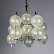 "Sterrenbeeld" Murano bubbled glass chandelier by Raak, Netherlands, 1960s