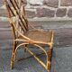 pair of garden chairs in bamboo and woven rattan 1950