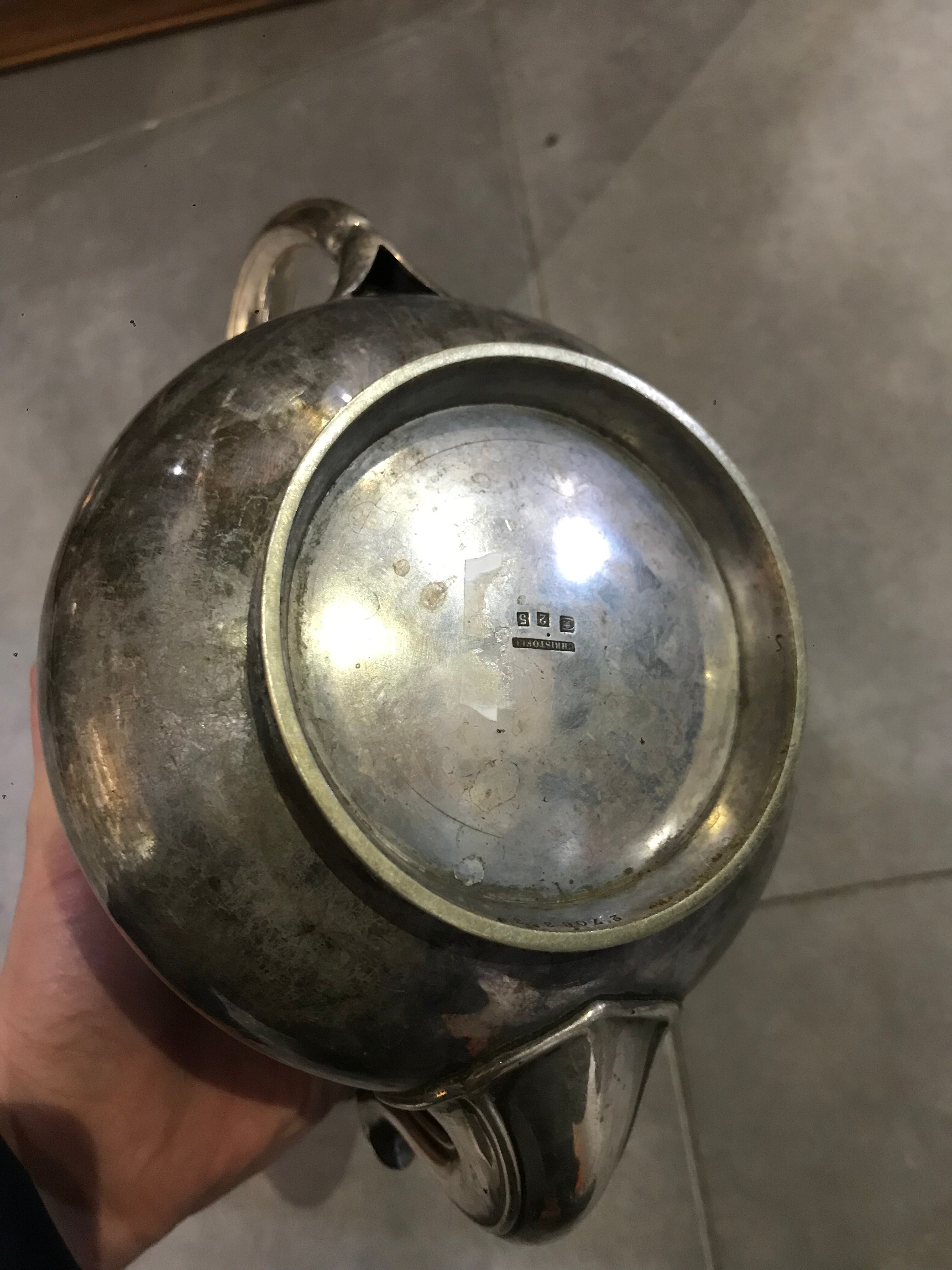 Christofle silver metal teapot