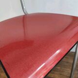 Jacques Hitier Chair 1950 Tubauto Red Bakelite Style Seat