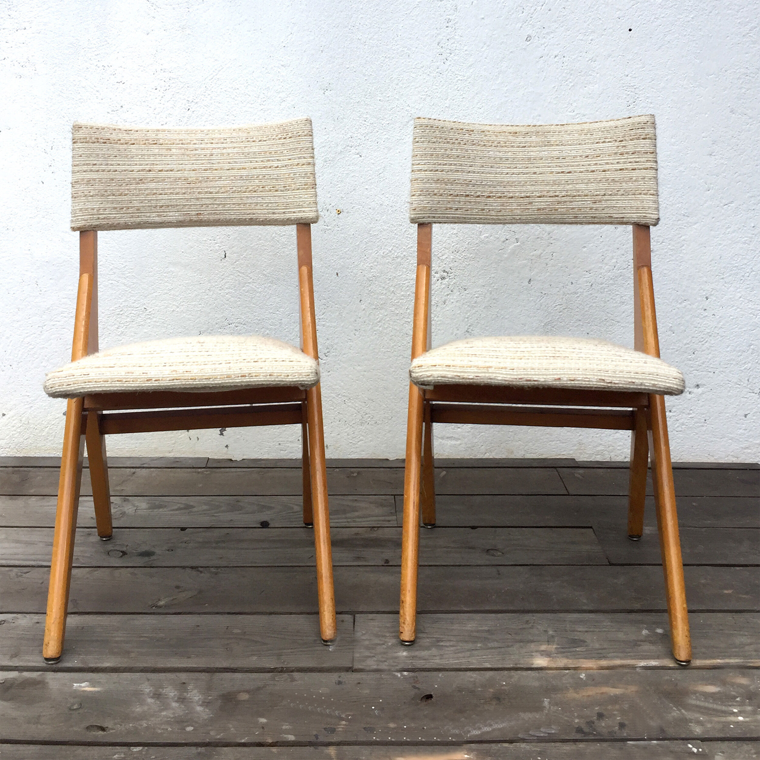 2 chairs compass compass 60s