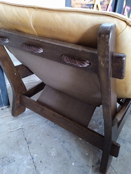 Brazilian living room sofa 2 armchairs Ep 1960 leather