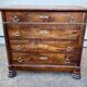 Antique Empire style chest of drawers with marble top