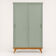 Armoire parisienne penderie 1960 vert grisé rénovée 