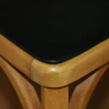 2 chaises Baumann N°19 hêtre clair skai noir