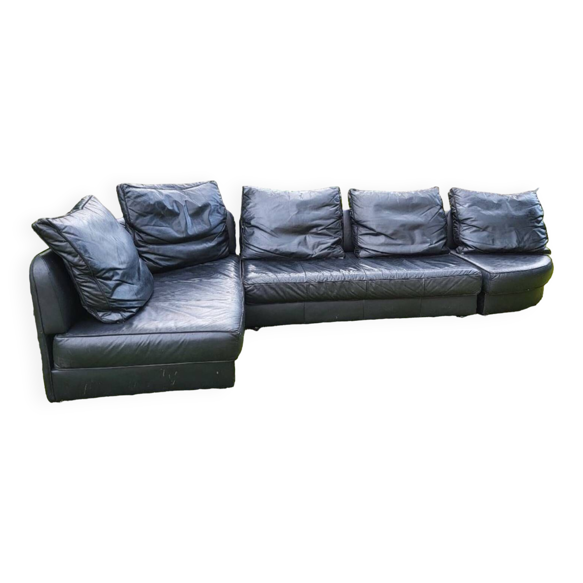 Ligne Roset leather corner sofa