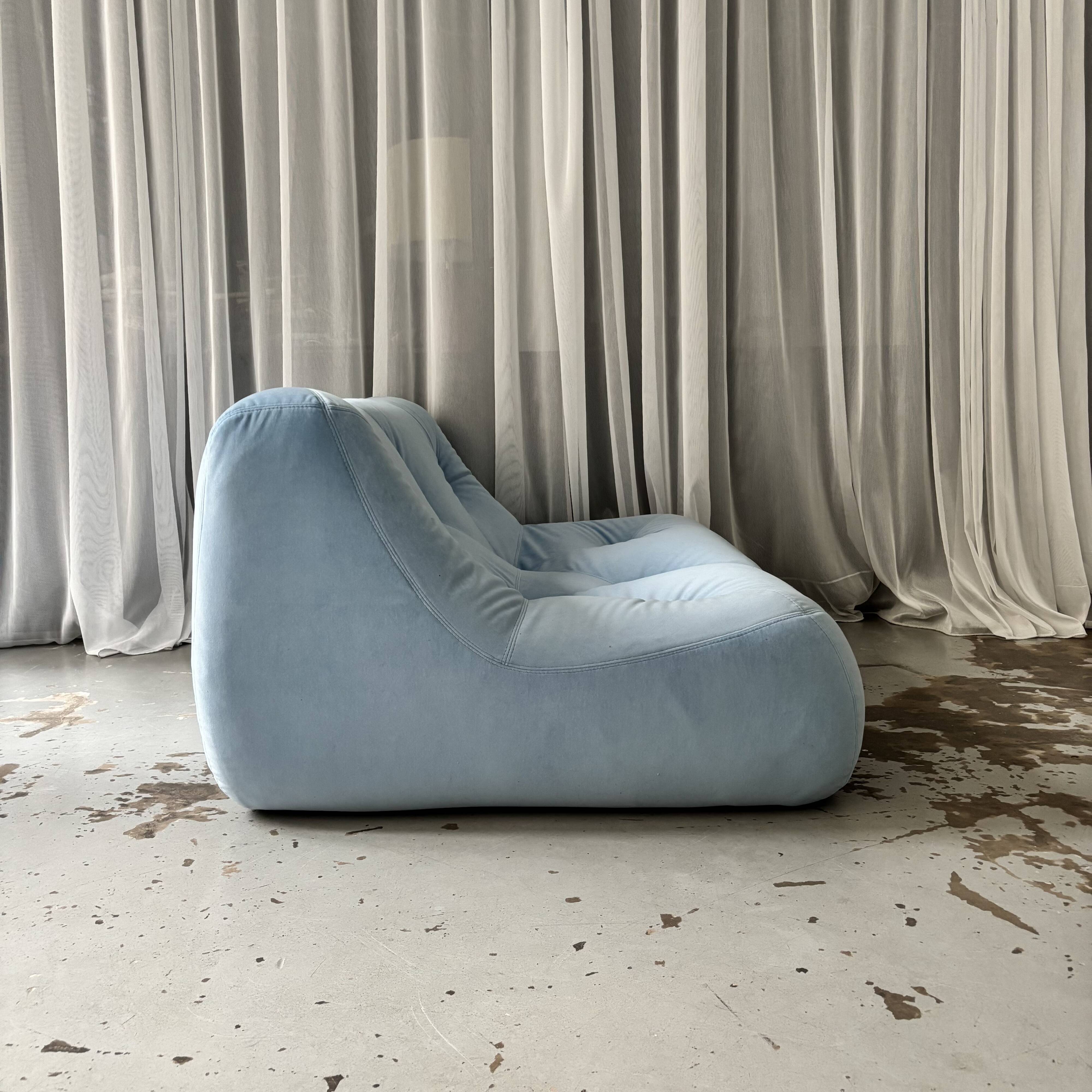 Two-seater Kali sofa in green by Michel Ducaroy for Ligne Roset.