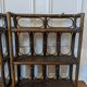 Pair of rattan shelves