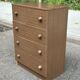 commode 4 tiroirs compacte — Effet bois foncé