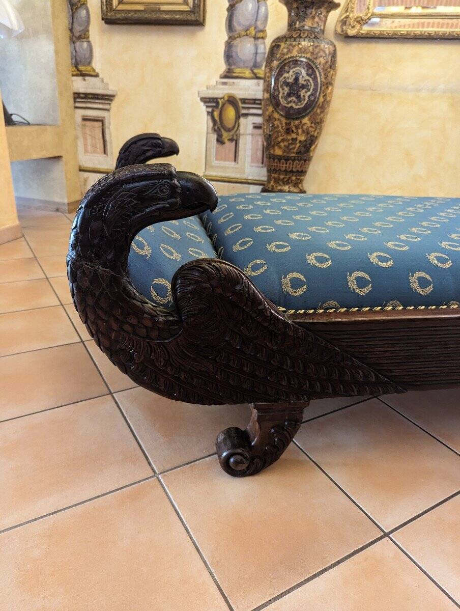 Empire period bench or daybed in Cuban mahogany
