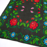 Tapis roumain traditionnel et ancien à motifs floraux bohèmes 155x215cm